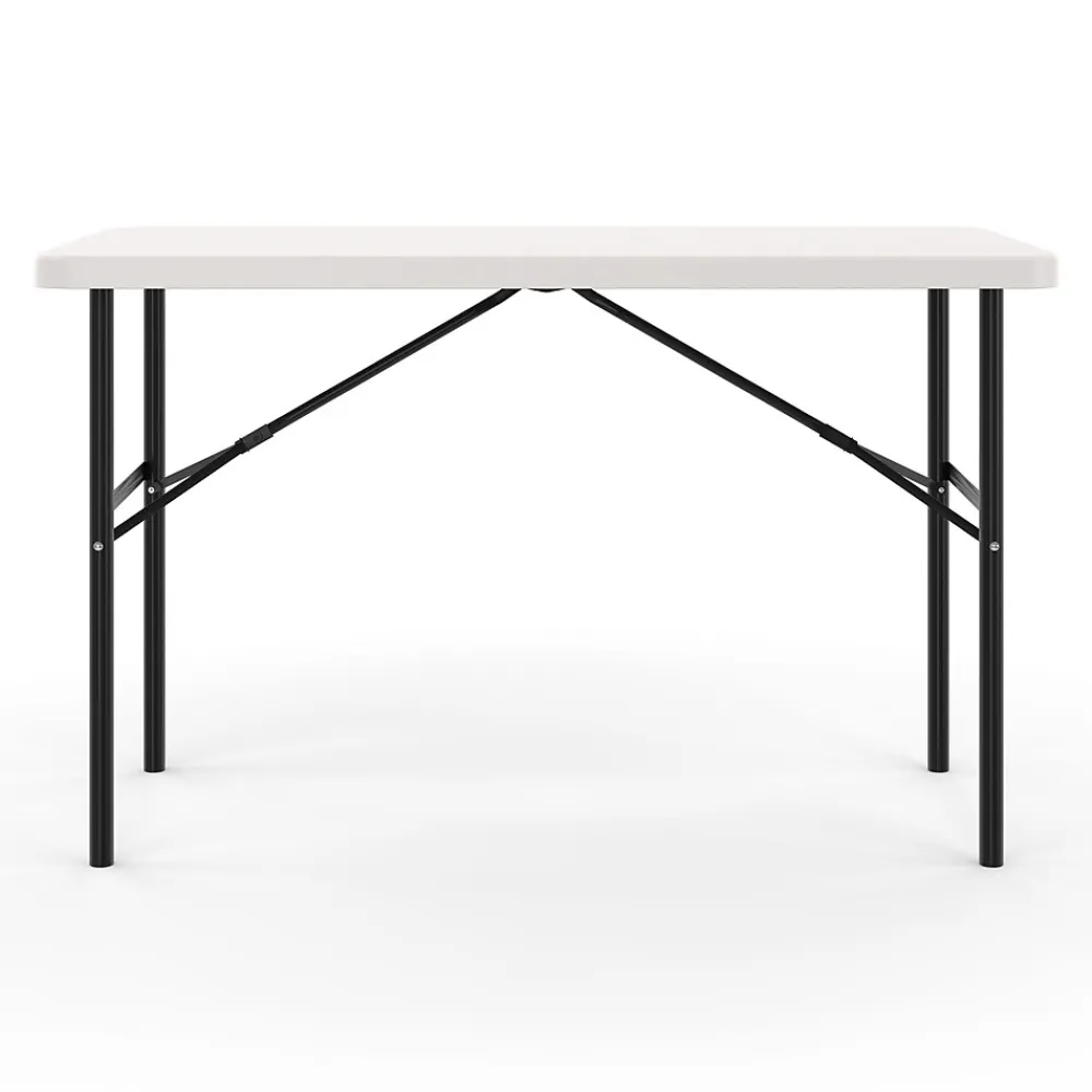 Folding Tables*Staples 4' x 24" Heavy Duty Plastic Folding Table, Gray (79203/54406)