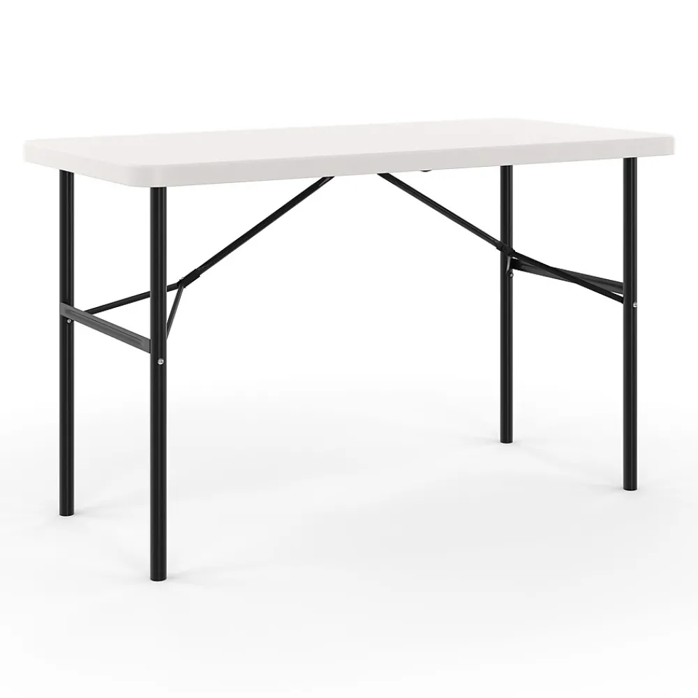 Folding Tables*Staples 4' x 24" Heavy Duty Plastic Folding Table, Gray (79203/54406)