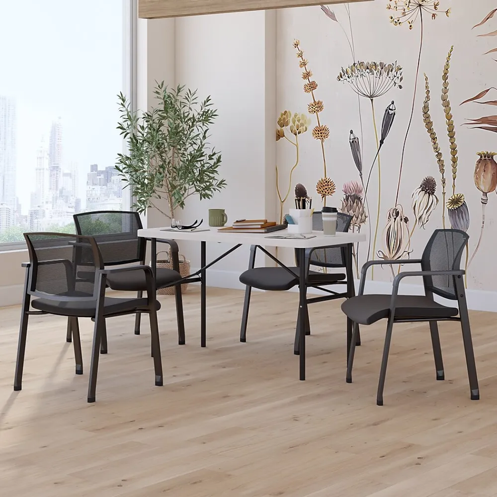 Folding Tables*Staples 4' x 24" Heavy Duty Plastic Folding Table, Gray (79203/54406)