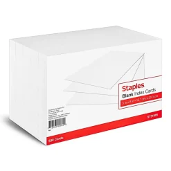 Index Cards*Staples 5" x 8" Index Cards, Blank, White, 500/Pack (TR51005)