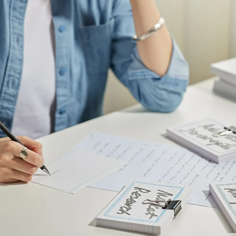 Index Cards*Staples 4" x 6" Index Cards, Lined, White, 100/Pack (TR51001)