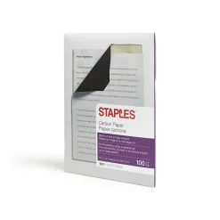 Security & Carbon*Staples ® 8.25" x 11.25" Medical Carbon Paper, Black, 100 Sheets/Ream, /Box (ST34694)