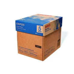 Multipurpose Paper*Staples 8.5" x 11" Multipurpose Paper, 22 lbs., 98 Brightness, 2500/Carton (16345-US)