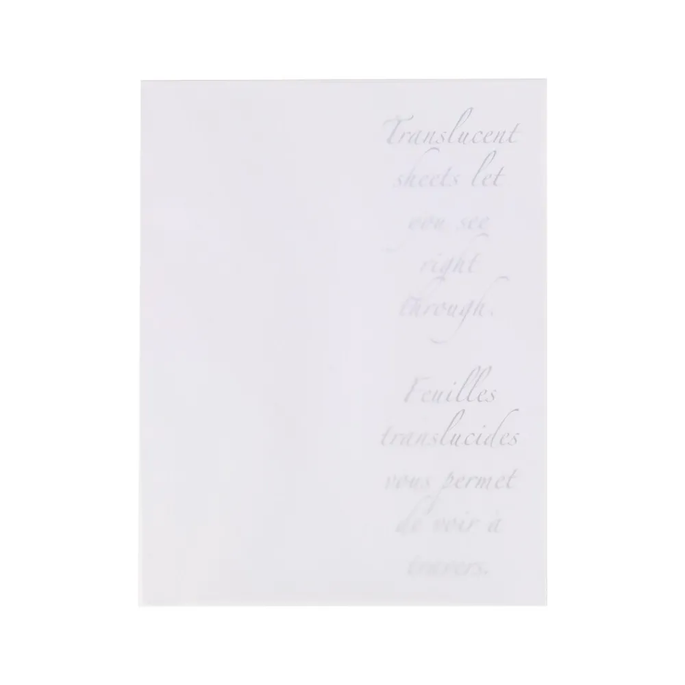 Multipurpose Paper*Staples 8.5" x 11" Vellum Paper, 29 lbs., 92 Brightness, 50/Pack (26232-CC)