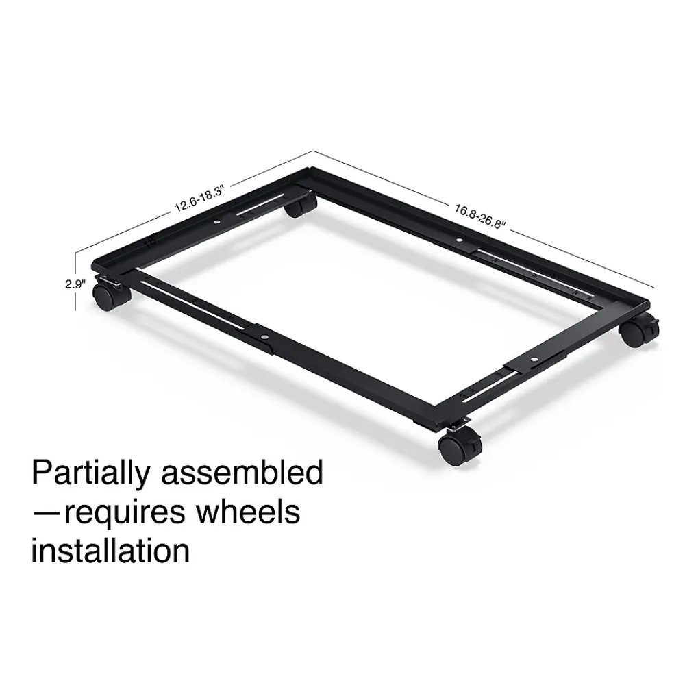 File Cabinets*Staples Adjustable File Caddy, Letter/Legal, Black (ST52140-CC)