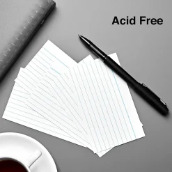 Index Cards*Staples Brand 3" x 5" Index Cards, Lined, White, 100/Pack (ST51013-CC)