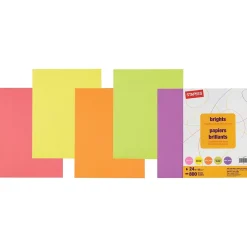 Multipurpose Paper*Staples ® Brights 8.5" x 11" (US letter) Multipurpose Paper, 24 lbs., 800/Ream (25492) Multicolor