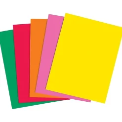 Multipurpose Paper*Staples Brights Multipurpose Paper, 24 lbs., 8.5" x 11", Assorted, 500/Ream (20200) Assorted Colors