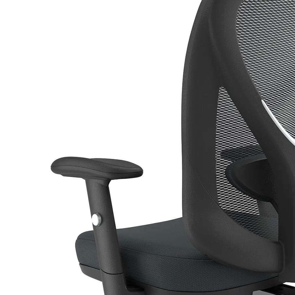 Office Chairs*Staples Carder Ergonomic Fabric Swivel Computer and Desk Chair, Black (24115-CC)