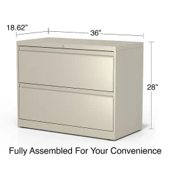 File Cabinets*Staples Commercial 2-Drawer Lateral File Cabinet, Letter/Legal Size, Lockable, 28.15
