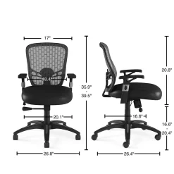 Office Chairs*Staples Corvair Ergonomic Luxura Swivel Computer and Desk Chair, Black (23097)