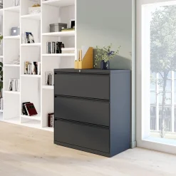 File Cabinets*Staples 3-Drawer Lateral File Cabinet, Letter/Legal Size, Lockable, 40.25