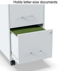 File Cabinets*Staples 2-Drawer Mobile Vertical File Cabinet, Letter Size, Lockable, 26.3