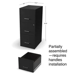 File Cabinets*Staples 3-Drawer Vertical File Cabinet, Letter Size, Lockable, 34.9