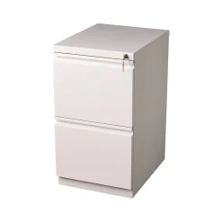 File Cabinets*Staples 2-Drawer Vertical File Cabinet, Locking, White, Letter, 19.88"D (26818D)