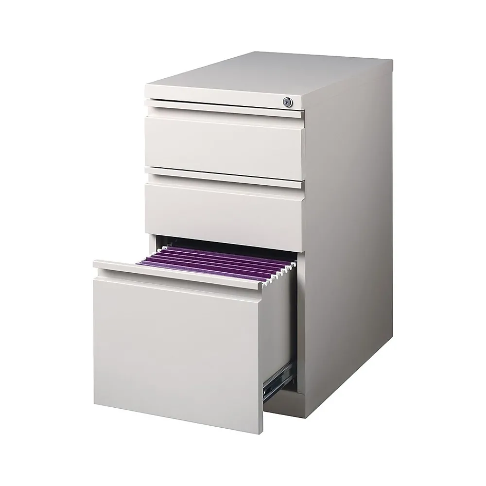 File Cabinets*Staples 3-Drawer Vertical File Cabinet, Locking, Letter, Putty/Beige, 22.88"D (25168D)