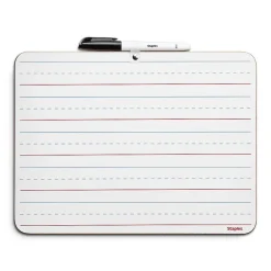 Dry Erase*Staples Dry-Erase Learning Board, 8.9" x 11.8" 12/PK