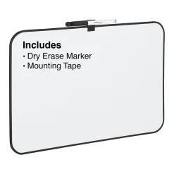Dry Erase*Staples Durable Melamine Dry-Erase Board, Plastic Frame, 11" x 17" (VMMC10112)