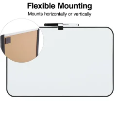 Dry Erase*Staples Durable Melamine Dry-Erase Board, Plastic Frame, 11