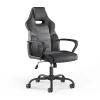 Gaming Chairs*Emerge Staples Vector Luxura Faux Leather Gaming Chair, Black & Gray (61108)