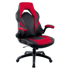 Gaming Chairs*Emerge Staples Vortex Bonded Leather Ergonomic Gaming Chair, Black and (51465-CC) Red