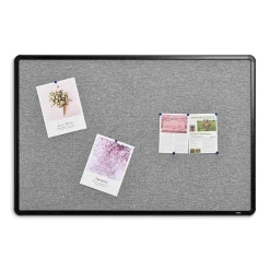 Bulletin*Staples Fabric Bulletin Board, Black Frame, 3' x 2' (ST61263)