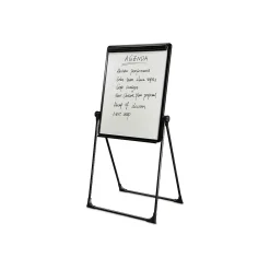 Dry Erase*Staples Flip Chart Easel, Black Steel (28216US/50444US)
