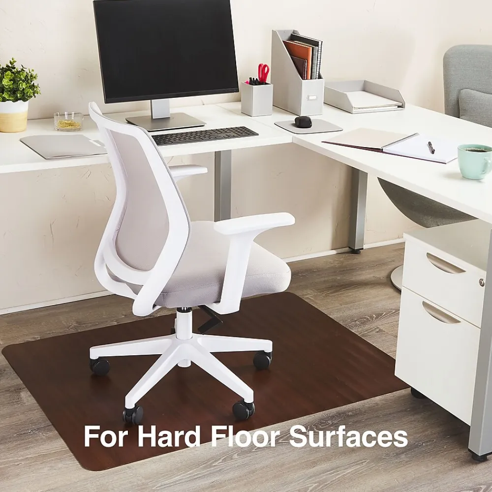 Chair Mats*Staples Hard Floor Chair Mat, 36" x 48'', Cherry (23342)