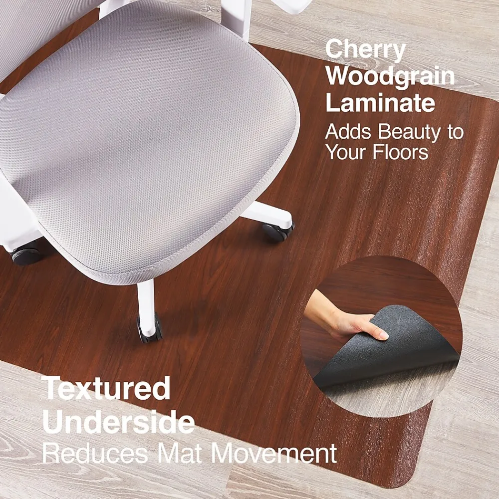 Chair Mats*Staples Hard Floor Chair Mat, 36" x 48'', Cherry (23342)