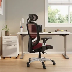 Office Chairs*Staples Hyken Ergonomic Mesh Swivel Task Chair, Maroon (UN59462) Red
