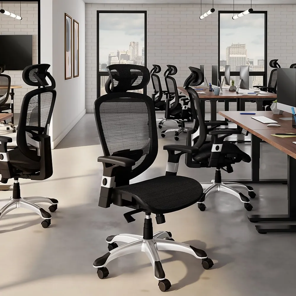 Ergonomic Chairs*Staples Hyken Ergonomic Mesh Swivel Task Chair, (UN59460) Black