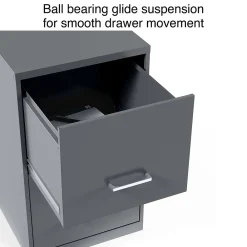 File Cabinets*Staples Light Duty 2-Drawer Mobile Vertical File Cabinet, Letter Size, Lockable, 24.1