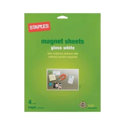 Photo Paper*Staples Magnetic Glossy Photo Paper, 8.5" x 11", 4/Pack (34747-CC)
