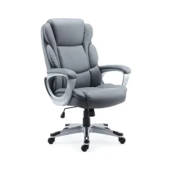 Ergonomic Chairs*Staples Mcallum Ergonomic Bonded Leather Swivel Manager Chair, (51474) Gray