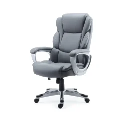 Ergonomic Chairs*Staples Mcallum Ergonomic Bonded Leather Swivel Manager Chair, (51474) Gray