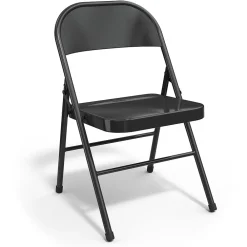 Folding & Stacking*Staples ® Metal Office Stacking & Folding Chair, , 4/Pack (51501) Black