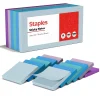 Sticky Notes*Staples Notes, 3" x 3", Marina Collection, 100 Sheet/Pad, 12 Pads/Pack (19758-US)