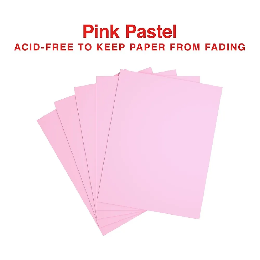 Multipurpose Paper*Staples Pastel 30% Recycled Color Copy Paper, 20 lbs., 8.5" x 11", , 500/Ream (14779) Pink