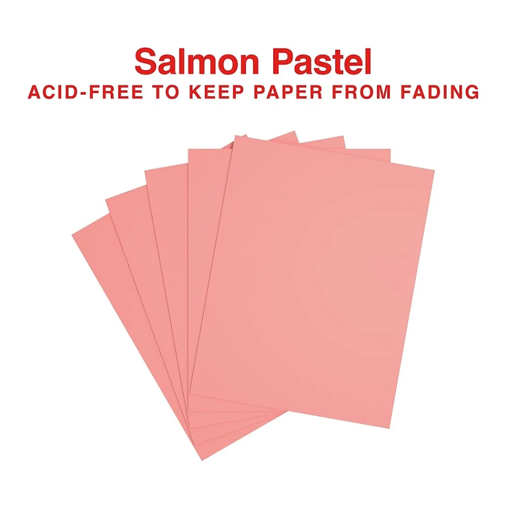 Multipurpose Paper*Staples Pastel 30% Recycled Color Copy Paper, 20 lbs., 8.5" x 11", , 500/Ream (14783) Salmon