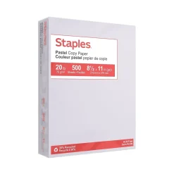 Multipurpose Paper*Staples Pastel 30% Recycled Color Copy Paper, 20 lbs., 8.5" x 11", , 500/Ream (14785) Gray