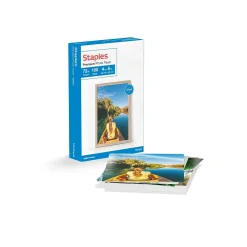 Photo Paper*Staples ® Premium Glossy Photo Paper, 4" x 6", 100 Sheets/Pack (ST17673)