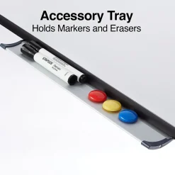 Dry Erase*Staples Presentation Flip Chart Easel, White Steel (28217US/50445US)