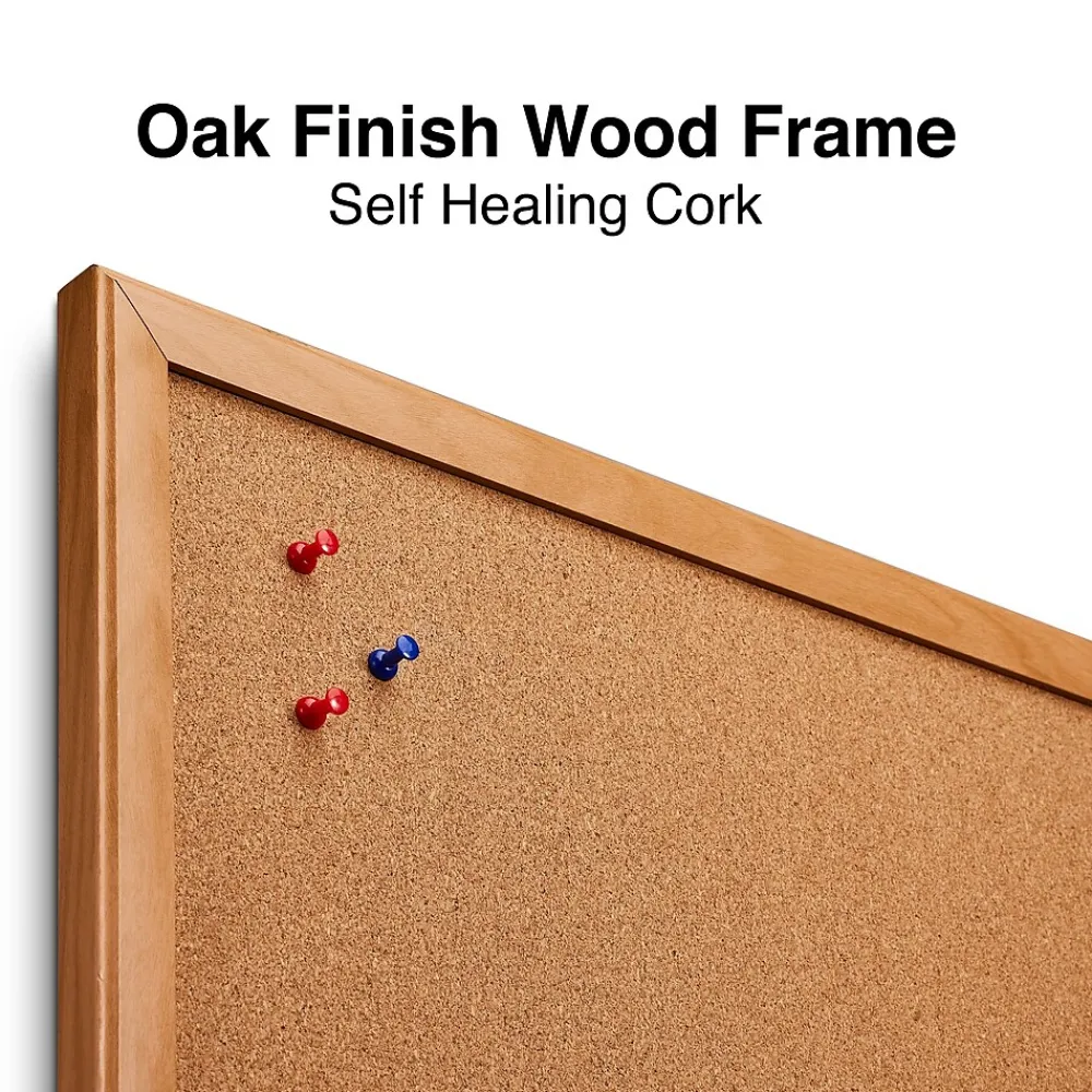 Dry Erase*Staples Standard Cork & Dry Erase Whiteboard, 3' x 2' (28323-CC)