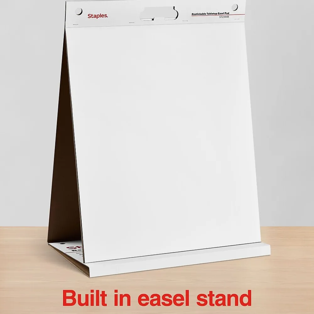 Easel Paper Pads*Staples Stickies Tabletop Easel Pad, 20" x 23", White, 20 Sheets/Pad (23448)