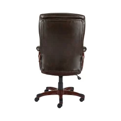 Office Chairs*Staples ® Westcliffe Ergonomic Leather Swivel Executive Chair, Brown (50219R-CC)