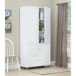 Storage Cabinets*System Build SystemBuild Kendall 36" 2 Door/2 Drawer Storage Cabinet, White (7364401PCOM)