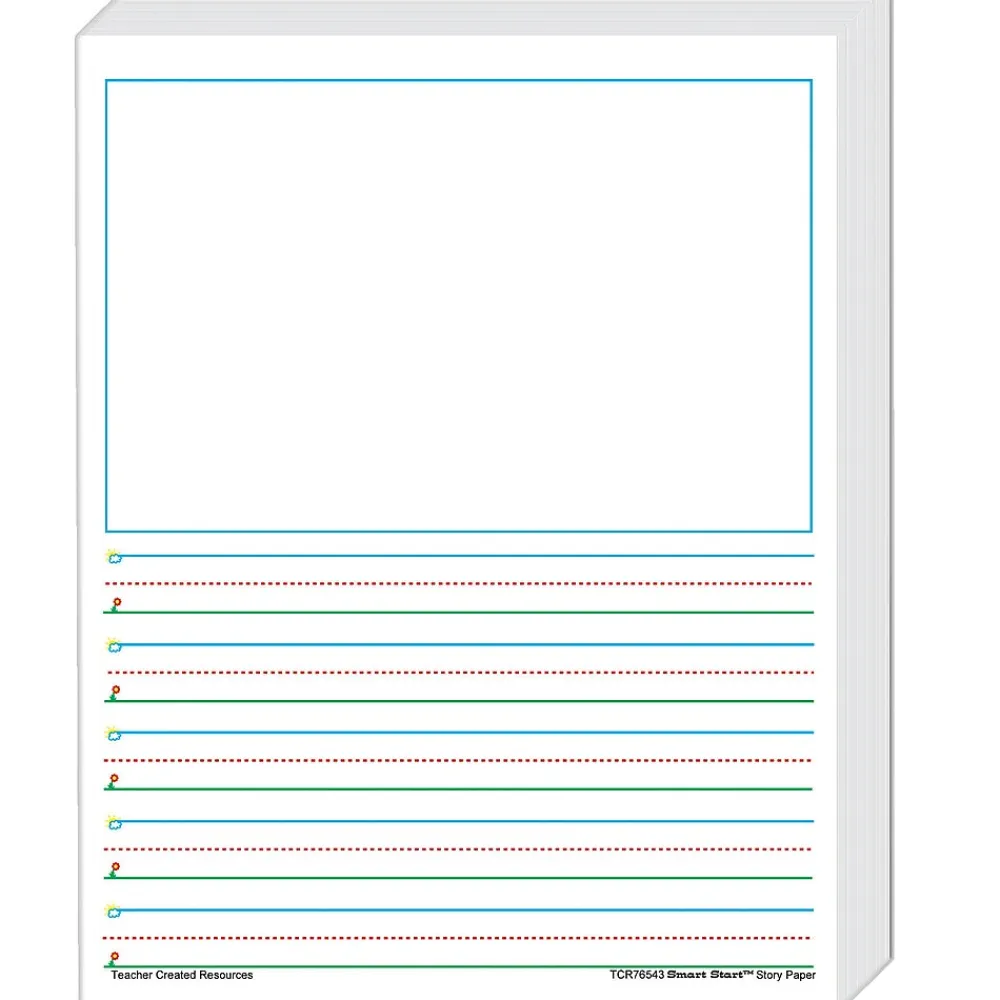 Classroom Paper*Teacher Created Resources K, 1 5/8" Space Writing Paper, Printed, Letter 8.50" x 11", White Paper, 360Sheet
