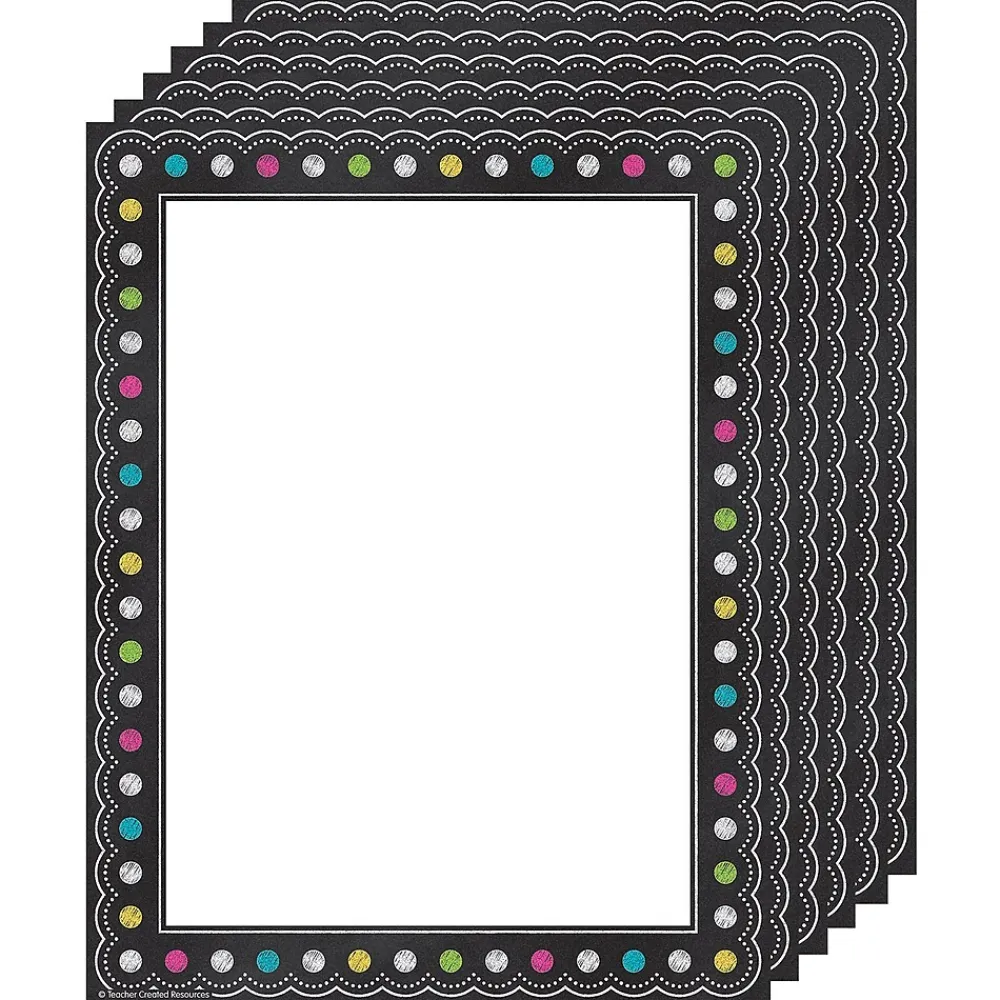 Classroom Paper*Teacher Created Resources Chalkboard Brights Computer Paper, 50 Per Pack, 6 Packs (TCR5837-6)