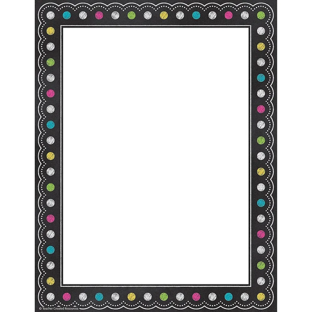 Classroom Paper*Teacher Created Resources Chalkboard Brights Computer Paper, 50 Per Pack, 6 Packs (TCR5837-6)