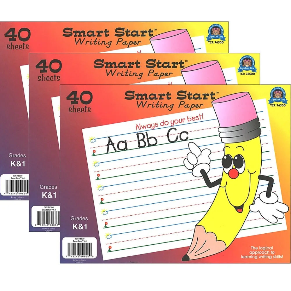 Classroom Paper*Teacher Created Resources Smart Start K-1 Writing Paper, 40 Sheet/Pack, Pack of 3 (TCR76500-3)
